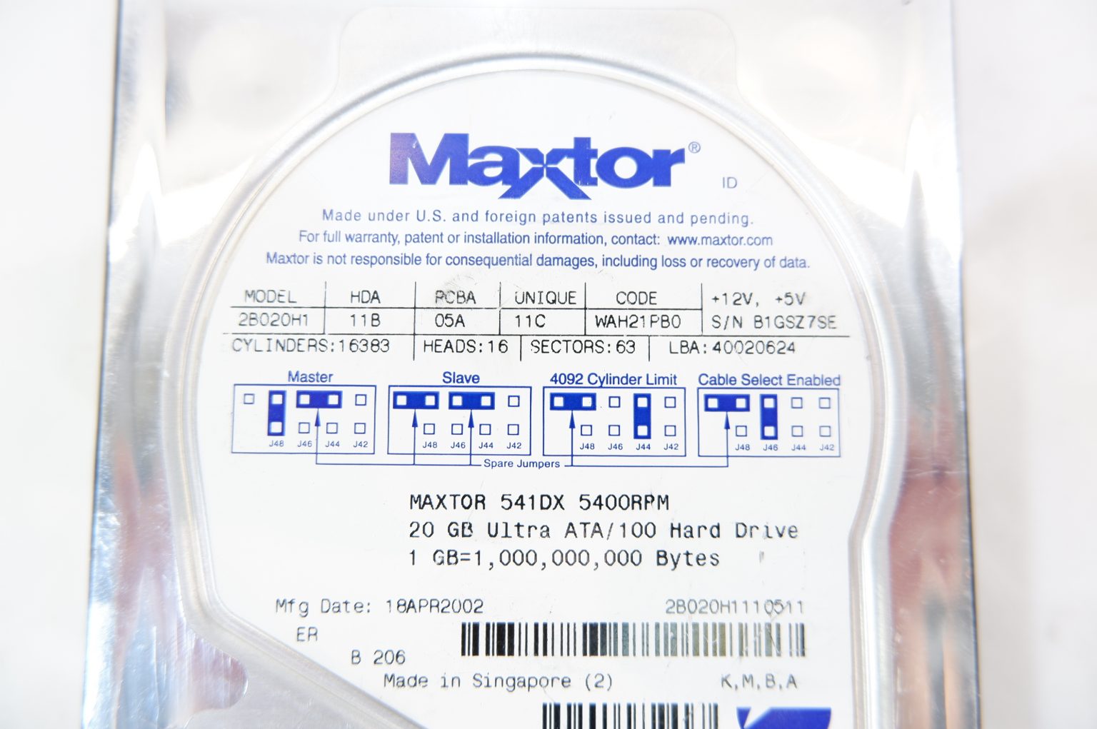 Maxtor Gb Hard Disk Drive Ide Pucho Marketplace