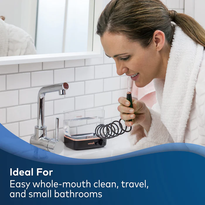 Waterpik Sidekick Portable Water Flosser for Travel & Home, Black/Copper - Image 11