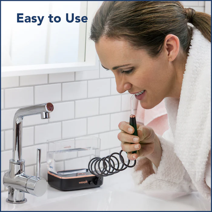 Waterpik Sidekick Portable Water Flosser for Travel & Home, Black/Copper - Image 9