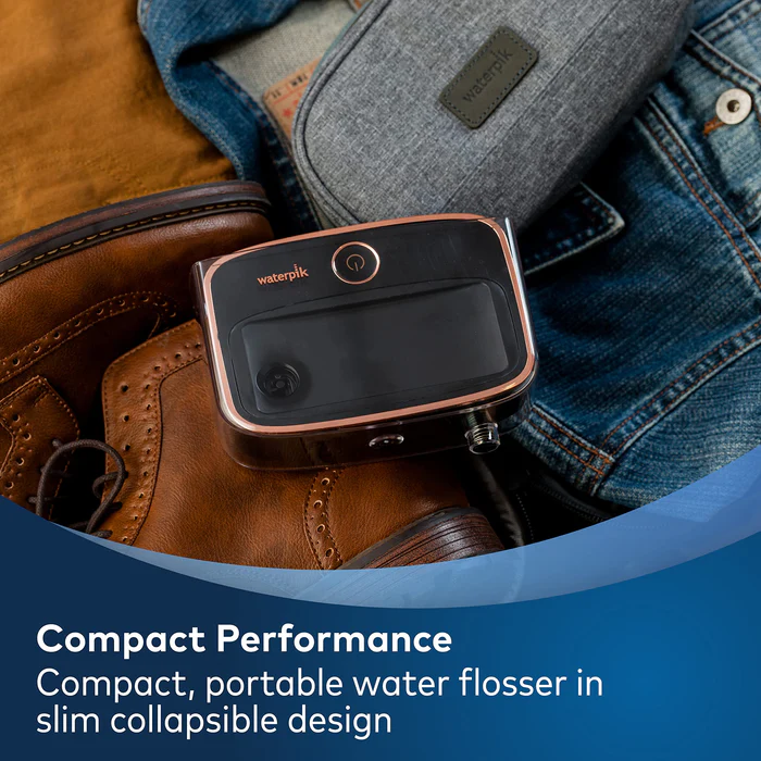 Waterpik Sidekick Portable Water Flosser for Travel & Home, Black/Copper - Image 10