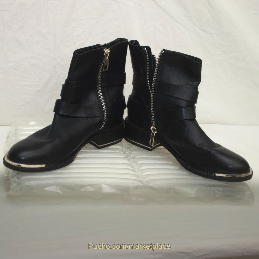 Dolce Vita Black Leather Moto Ankle Boots, Size 8.5 - Image 6