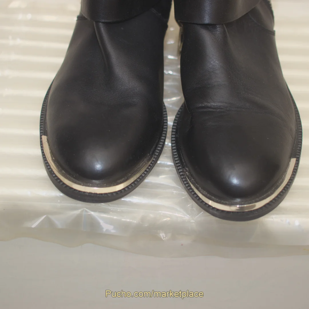 Dolce Vita Black Leather Moto Ankle Boots, Size 8.5 - Image 9