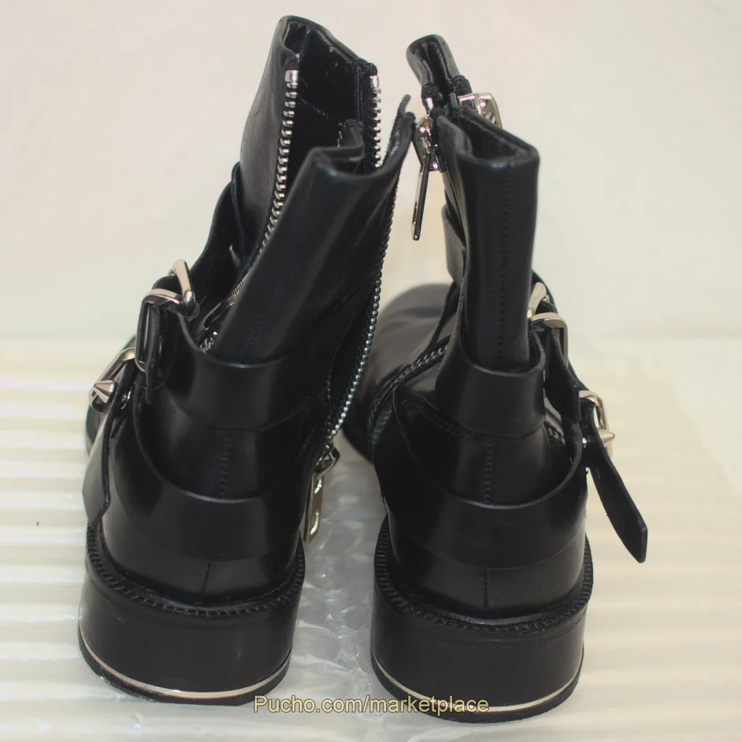 Dolce Vita Black Leather Moto Ankle Boots, Size 8.5 - Image 11